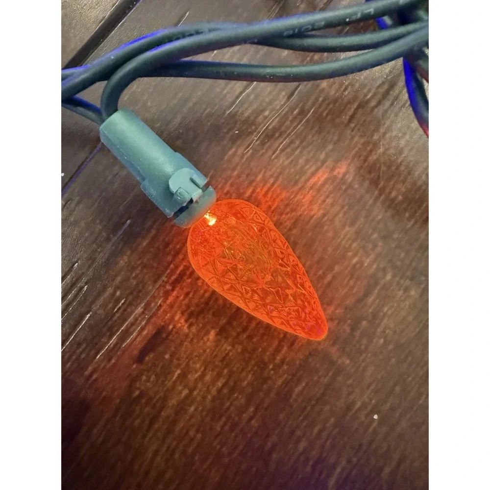 50' Strand Of LED C9 Multi-Color Christmas Lights Red Orange Red Blue Yell Green